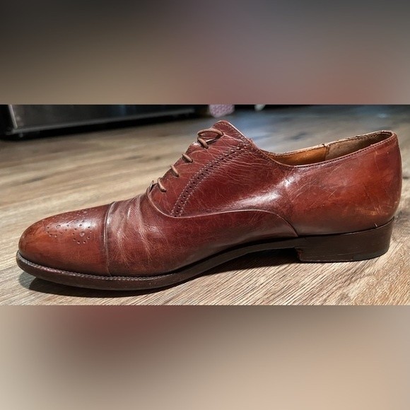 Vintage Salvatore Ferragamo Men’s Leather Oxford Dress Shoes Brown Size 8 main image 9